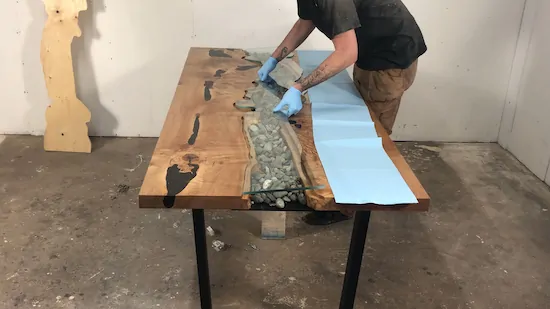 how to build a live edge river style dining table modernhomereno DIY Blog