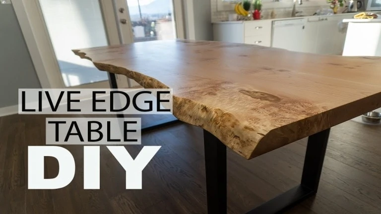 Natural Live Edge Dining Table DIY