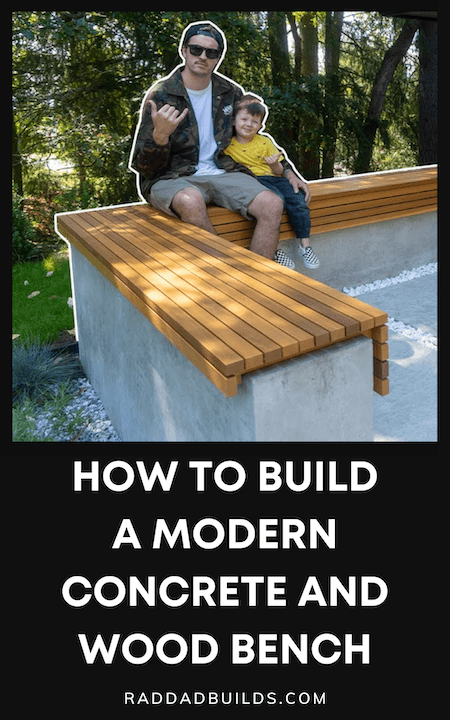 DIY concrete & wood bench tutorial