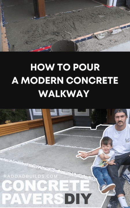 How To Pour A Modern Concrete Walkway DIY