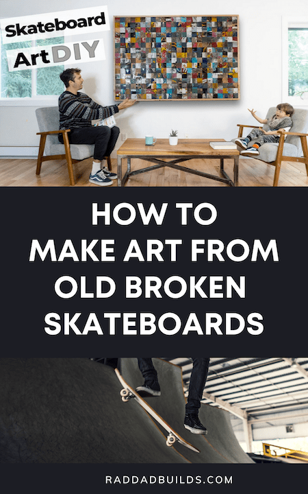 how to make art from broken skateboards