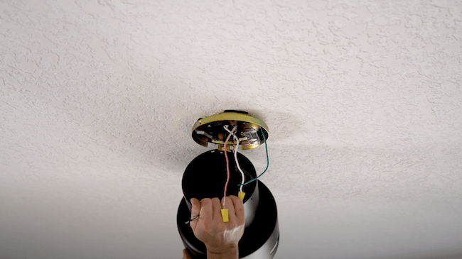 attaching fan motor to ceiling mount